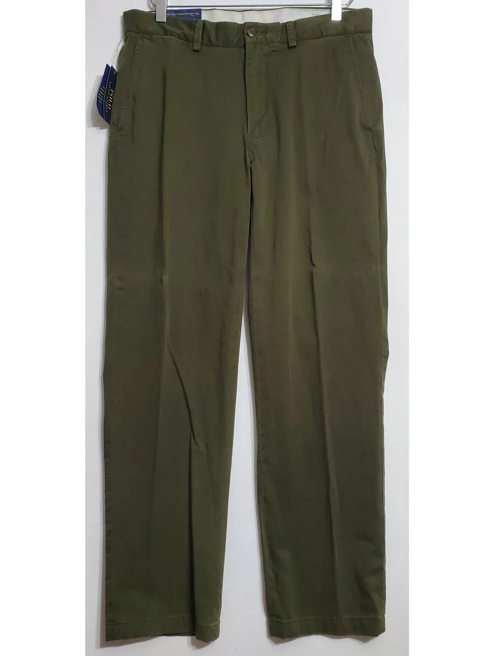 NWT Polo Ralph Lauren 32x30 classic fit straight pants flat front dark green
